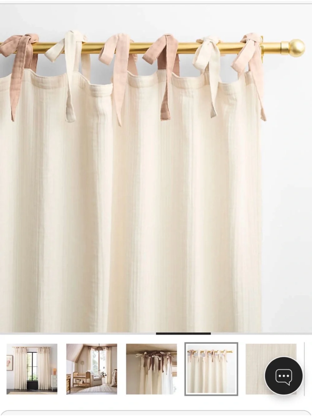 Sheer Tie-Top Curtain Panel with Velvet Bows